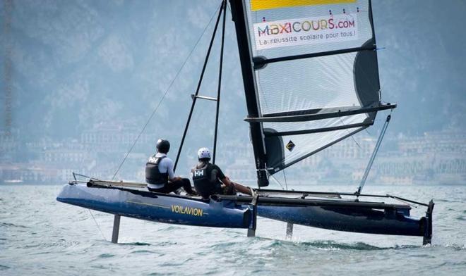 Foiling boats trials at Foiling Week Garda ©  Martina Orsini